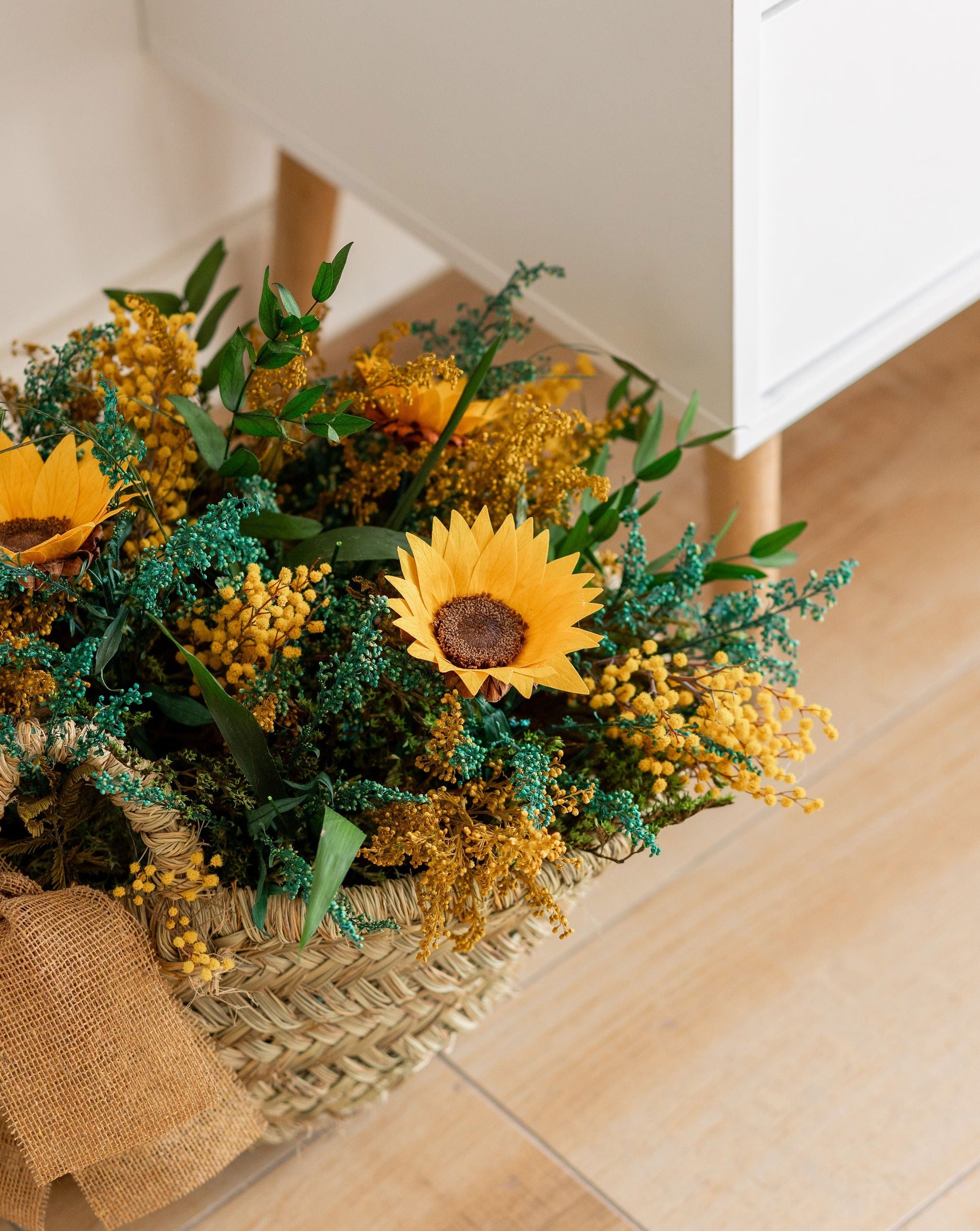 Cesta girasoles regalo