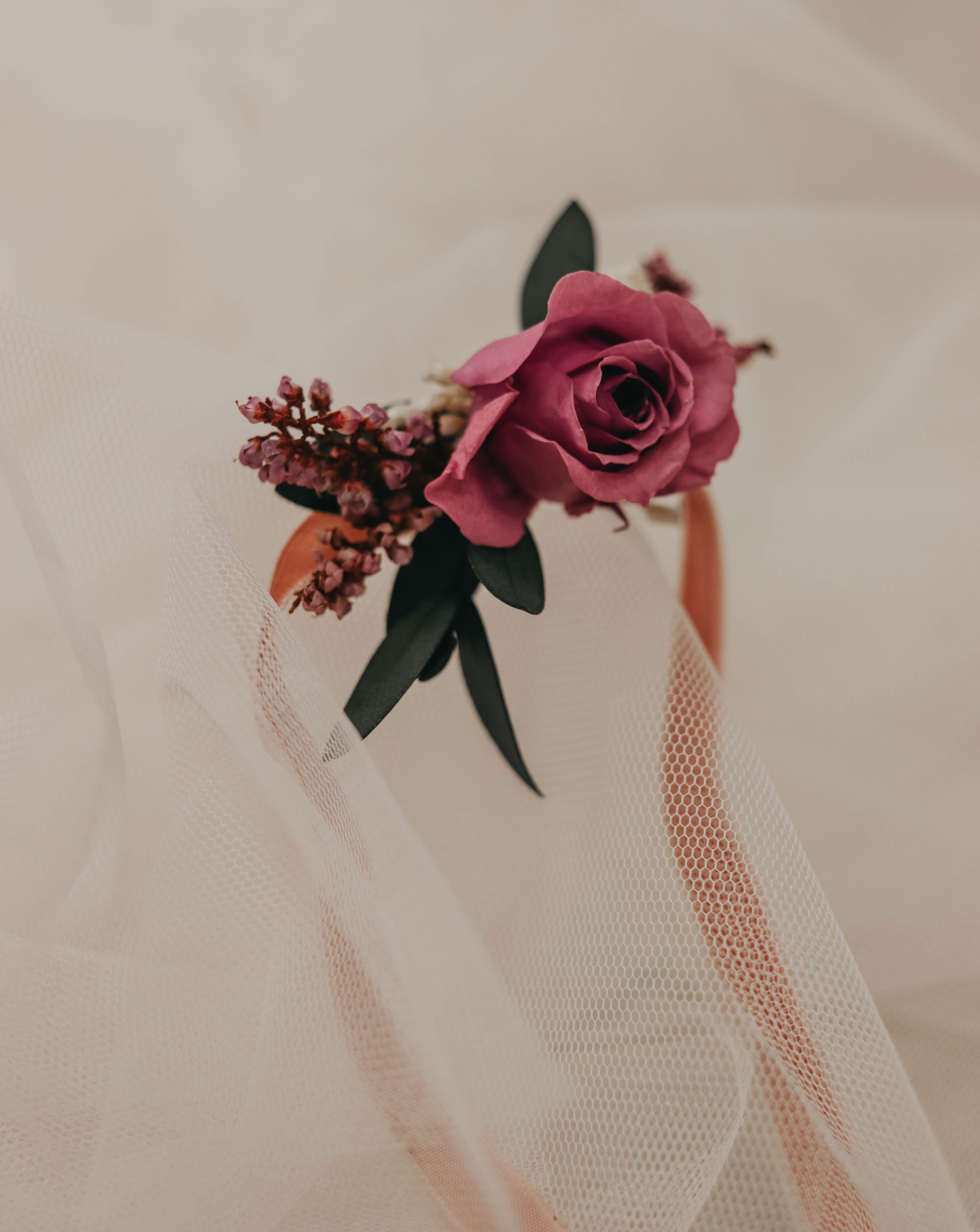 tocado rosa preservada silvestre