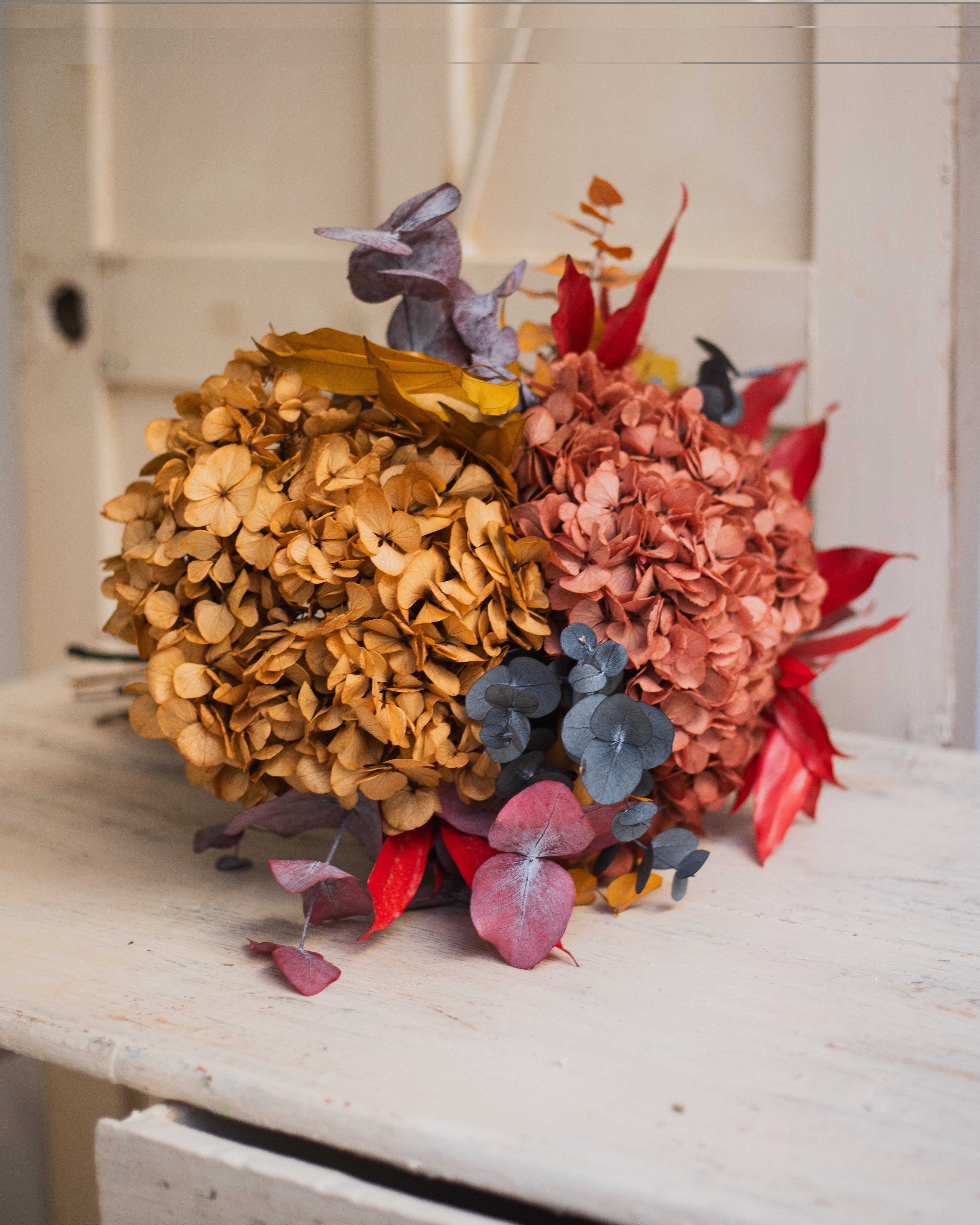 flores preservadas otoñal
