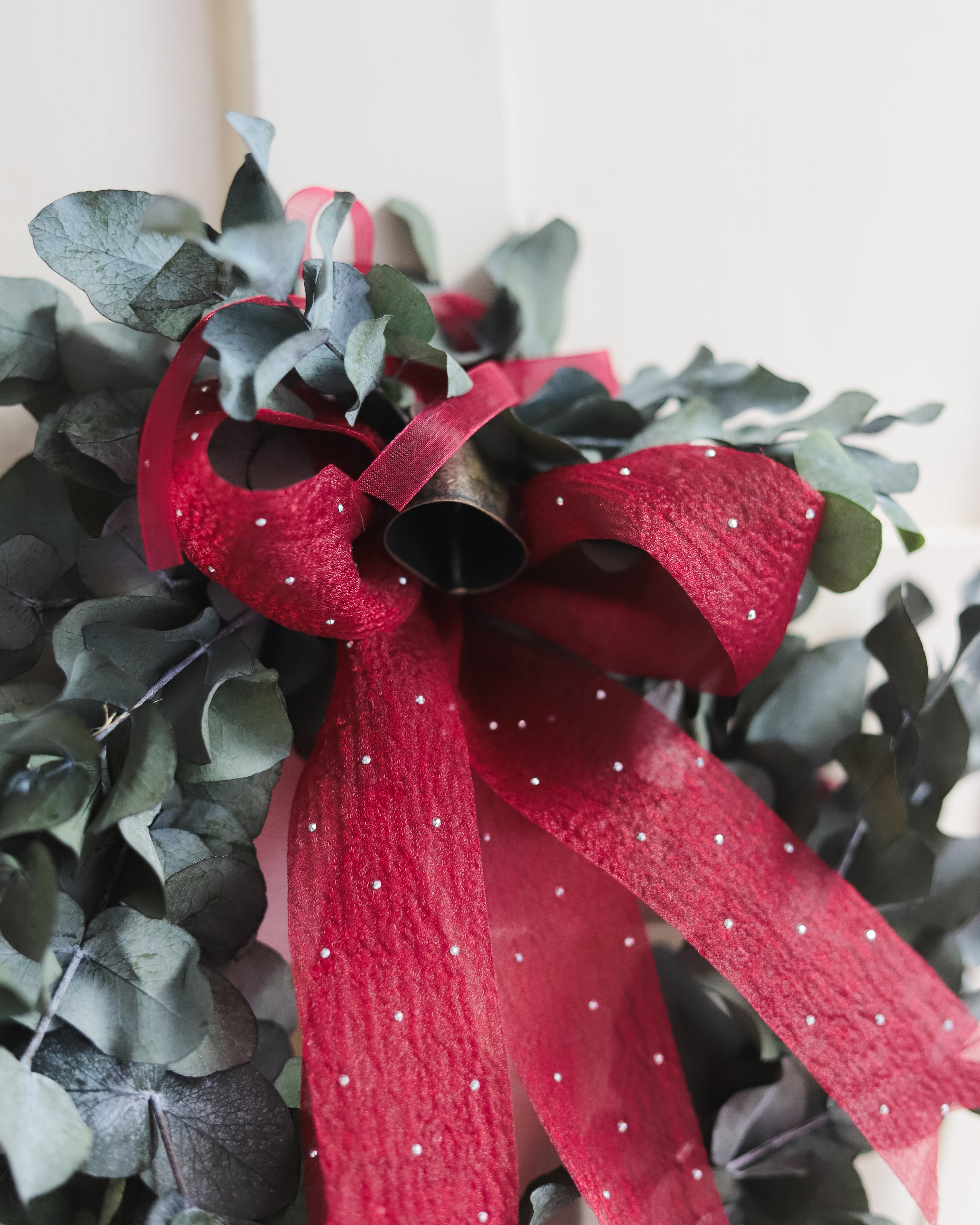 navidad corona preservada lazo