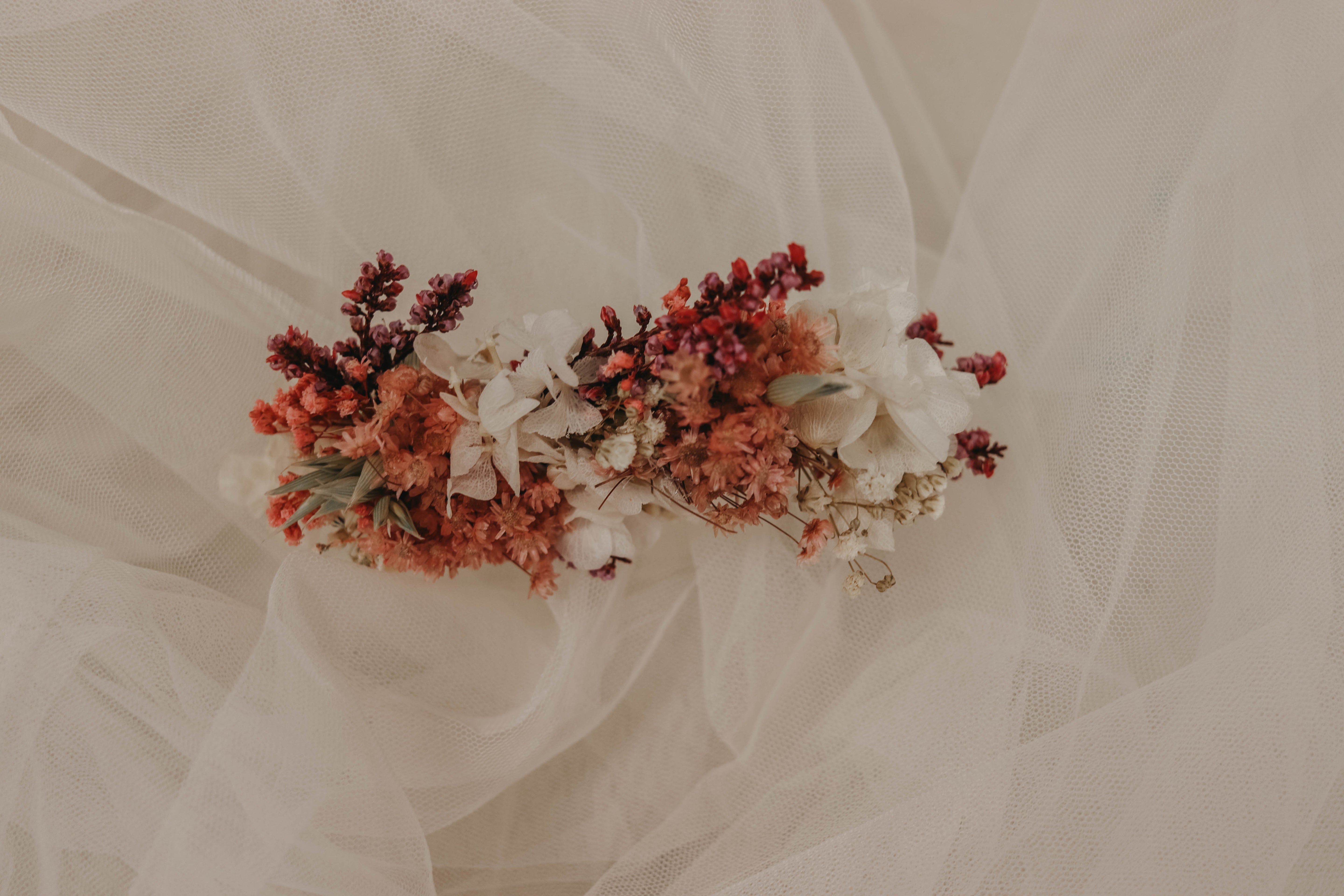 tocado flores silvestre hortensia