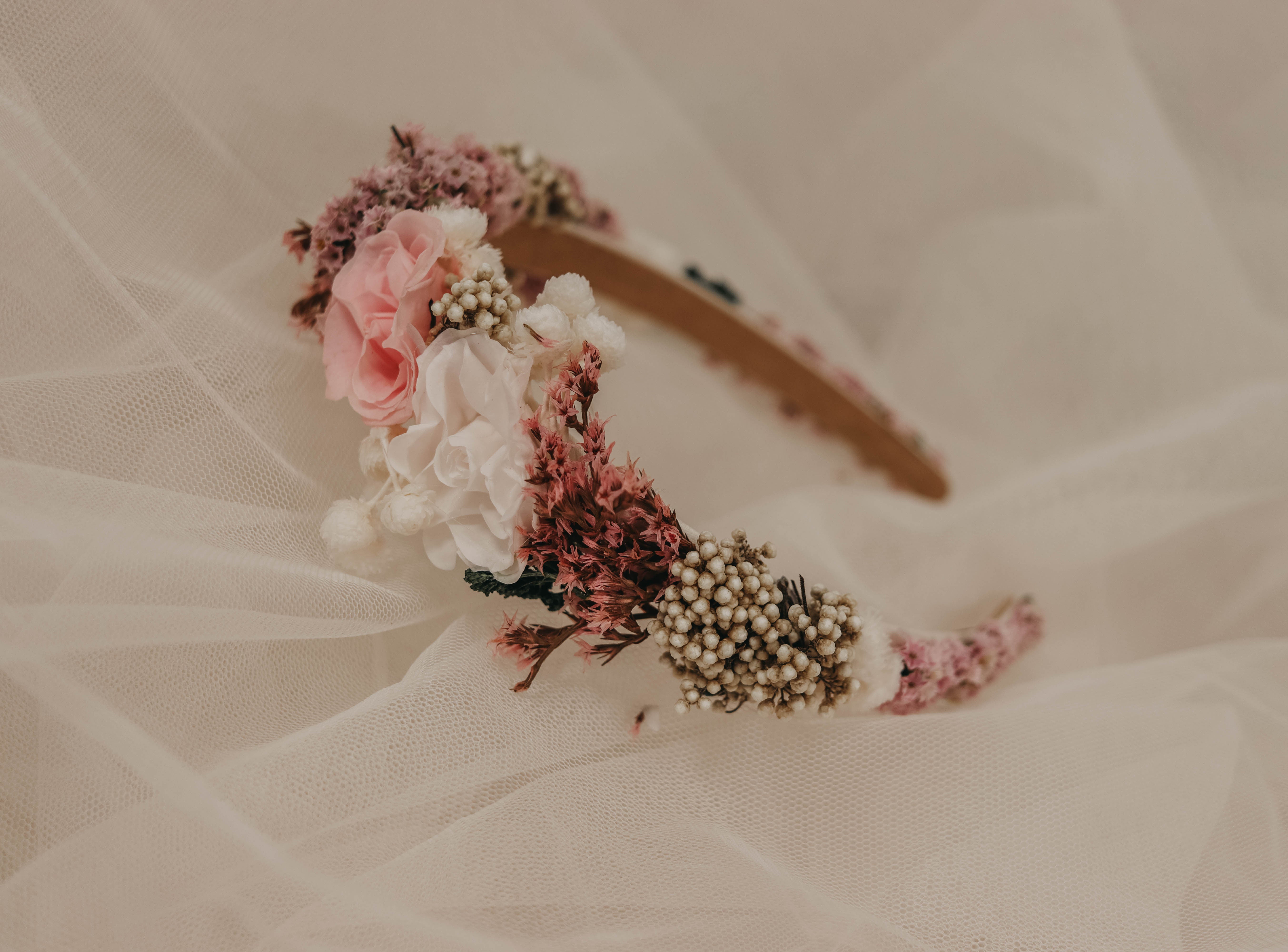 diadema flores silvestre niña