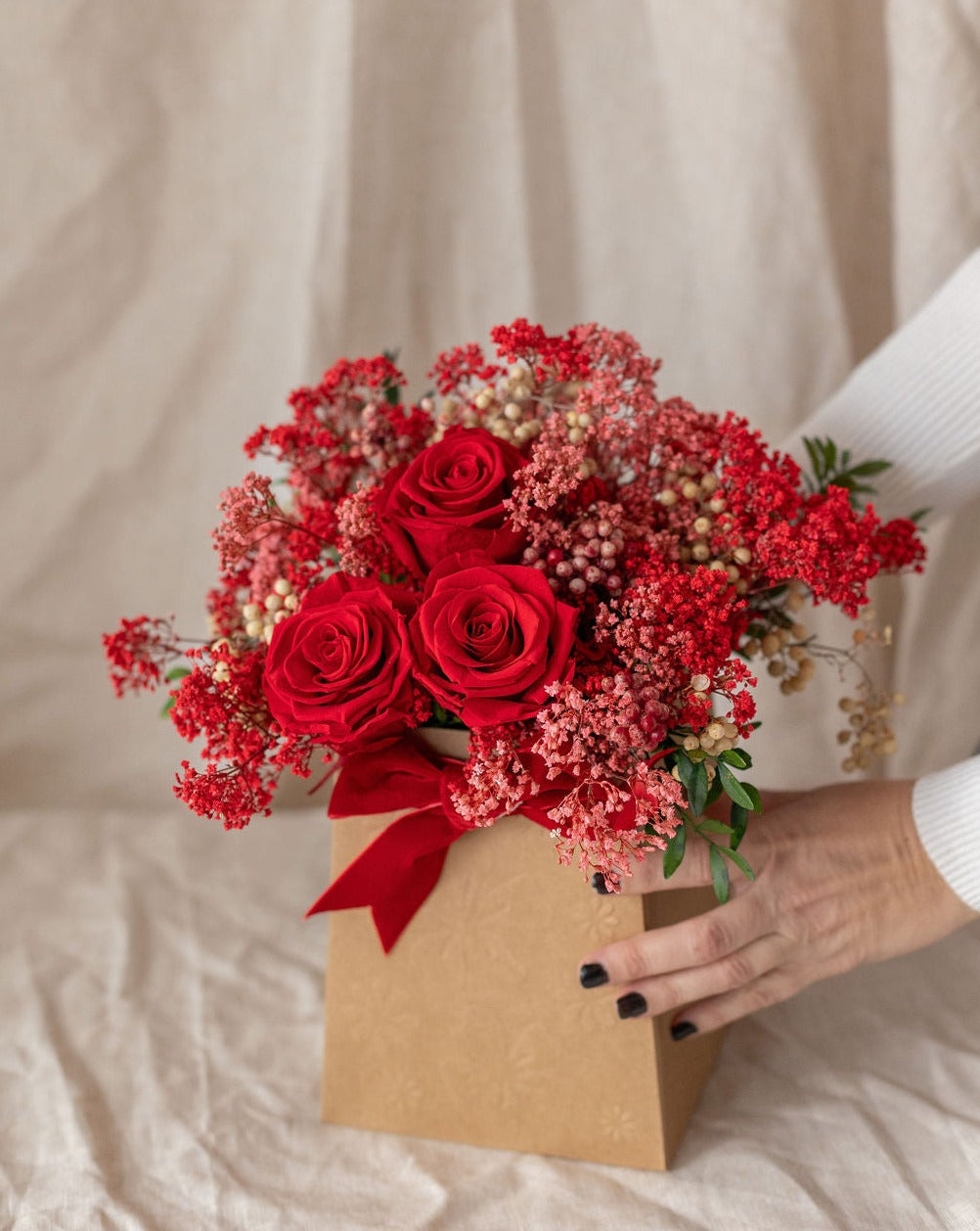 Regalo de San Valentín con rosas