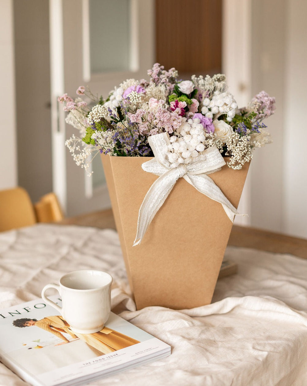 Decoración flores nude