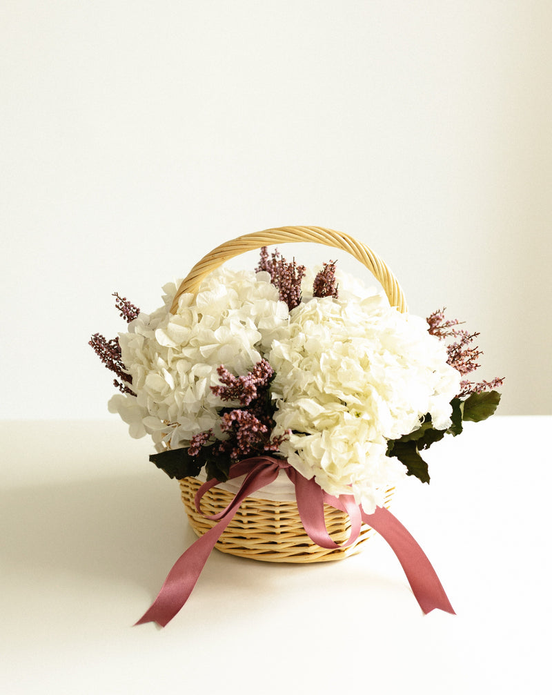 cesta floral flores para siempre
