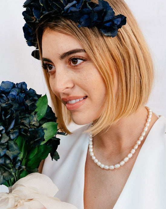 tocado personalizado hortensia preservada