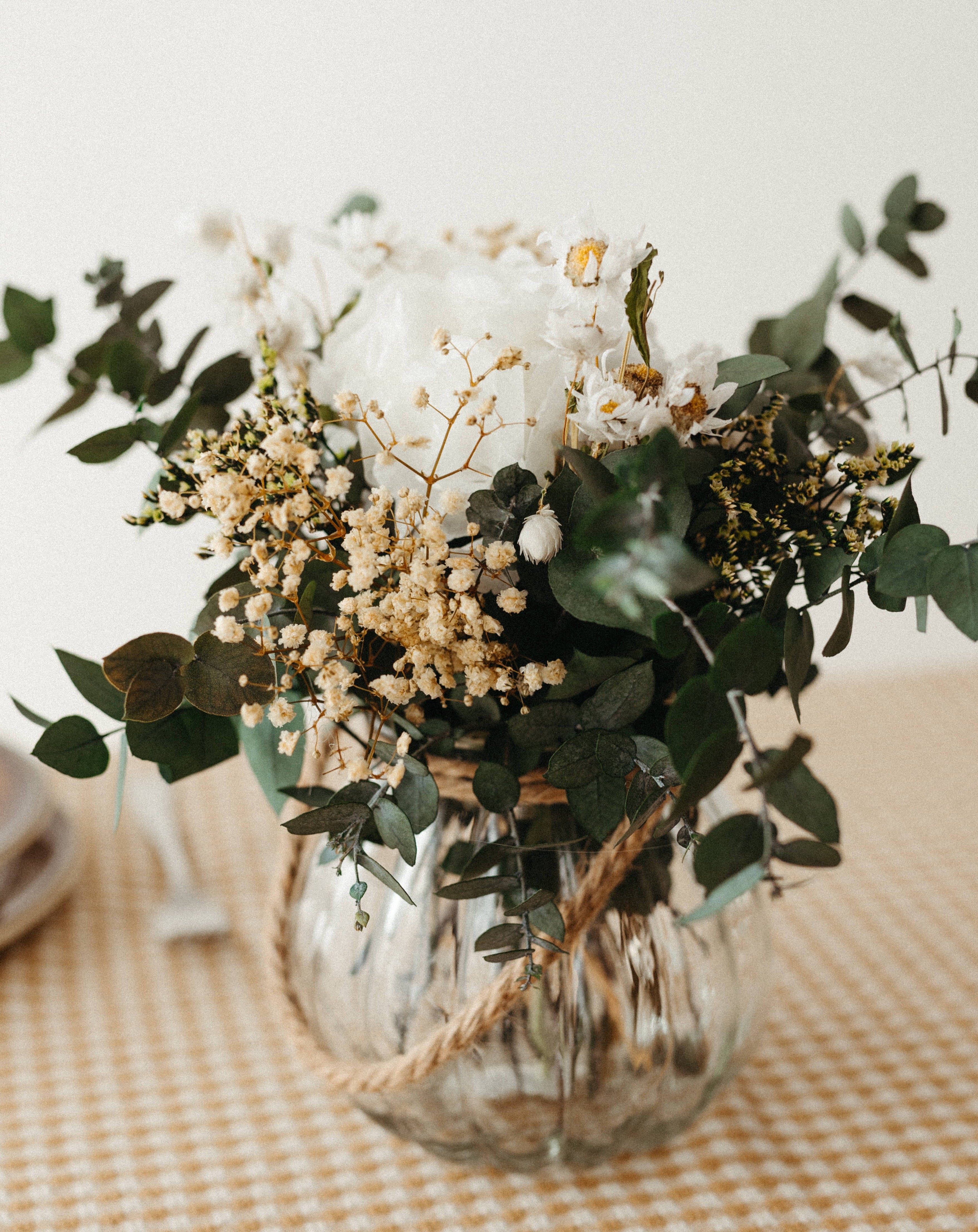 ramo silvestre blanco y verde