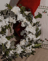 corona decoración hortensias