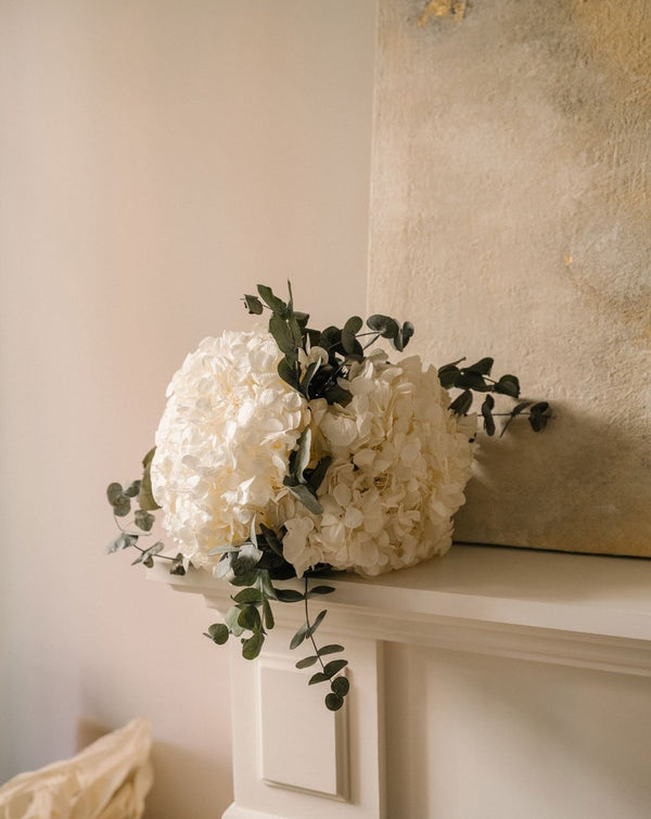 ramo hortensias preservadas blancas