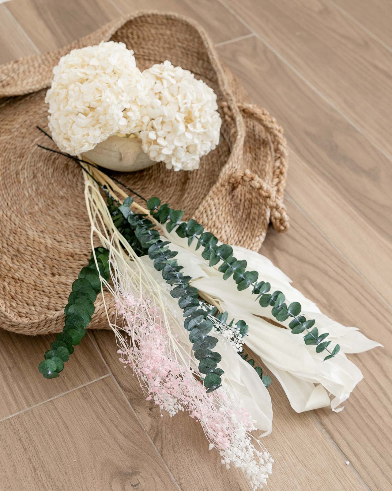 Hydrangea preservada blanca