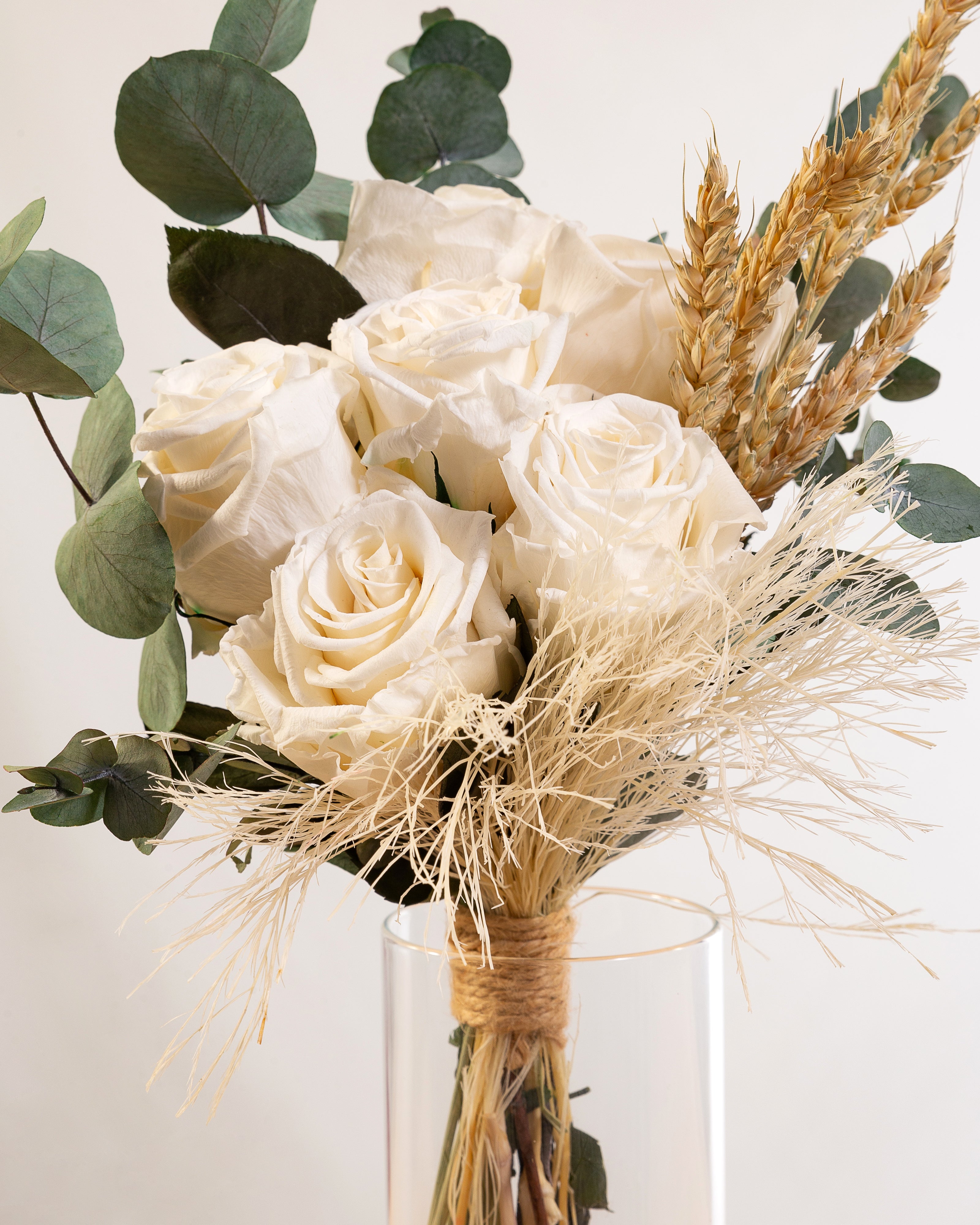 ramo rosas y trigo