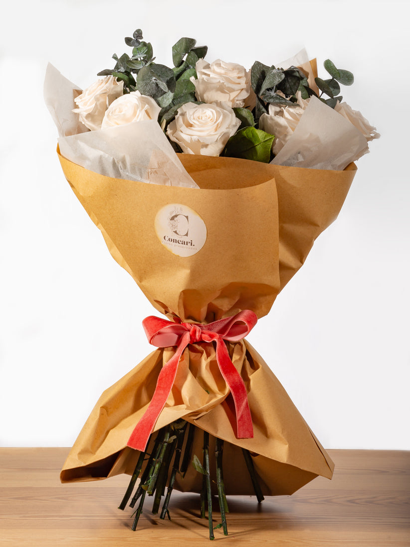 Bouquet rosas blancas