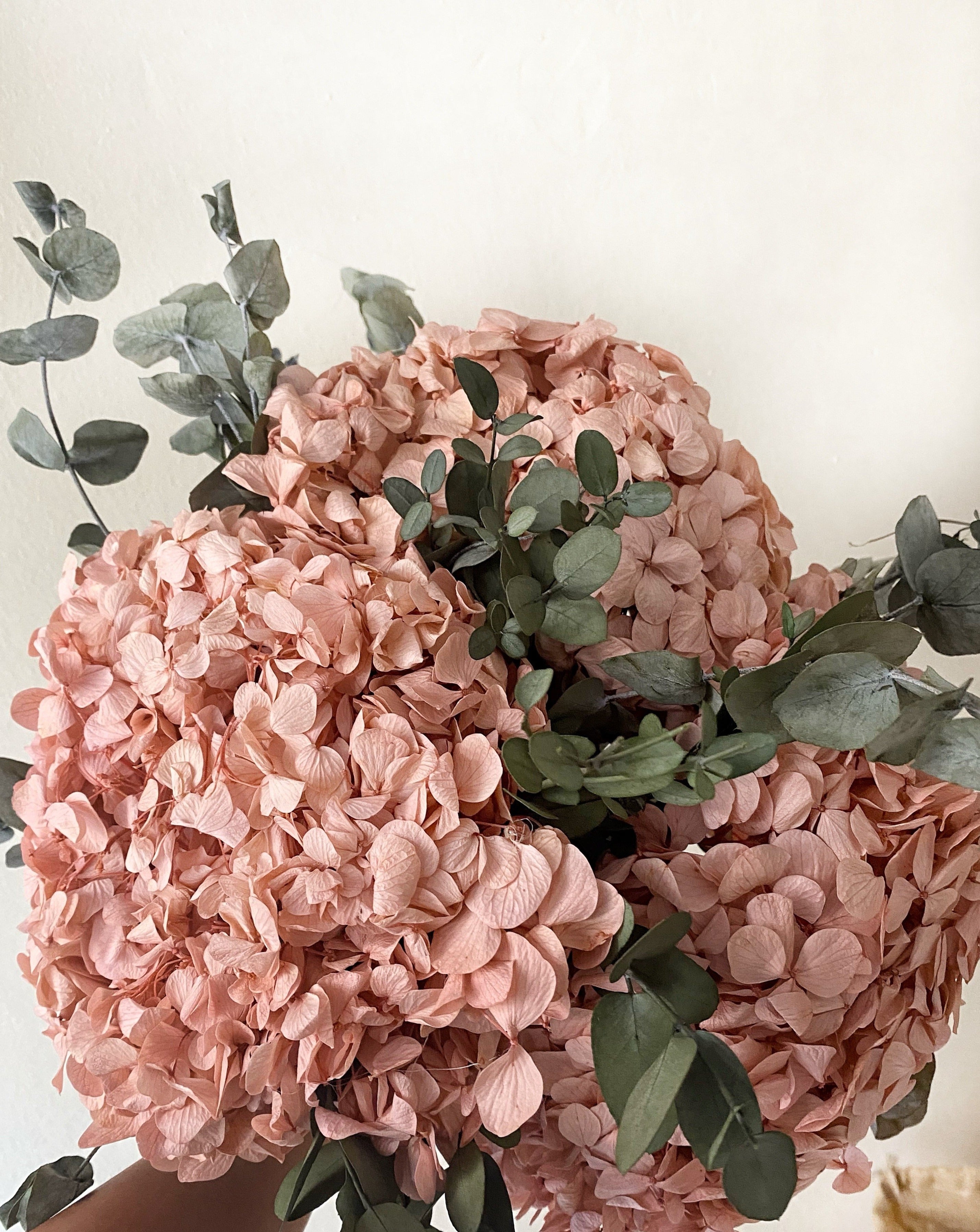 ramo hortensia y eucalipto