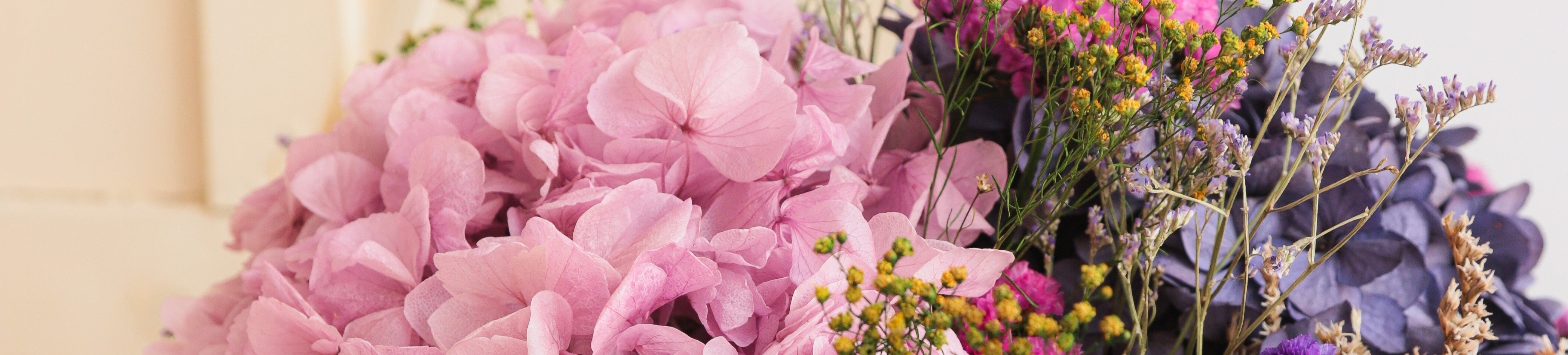 Ramos de flores naturales preservadas