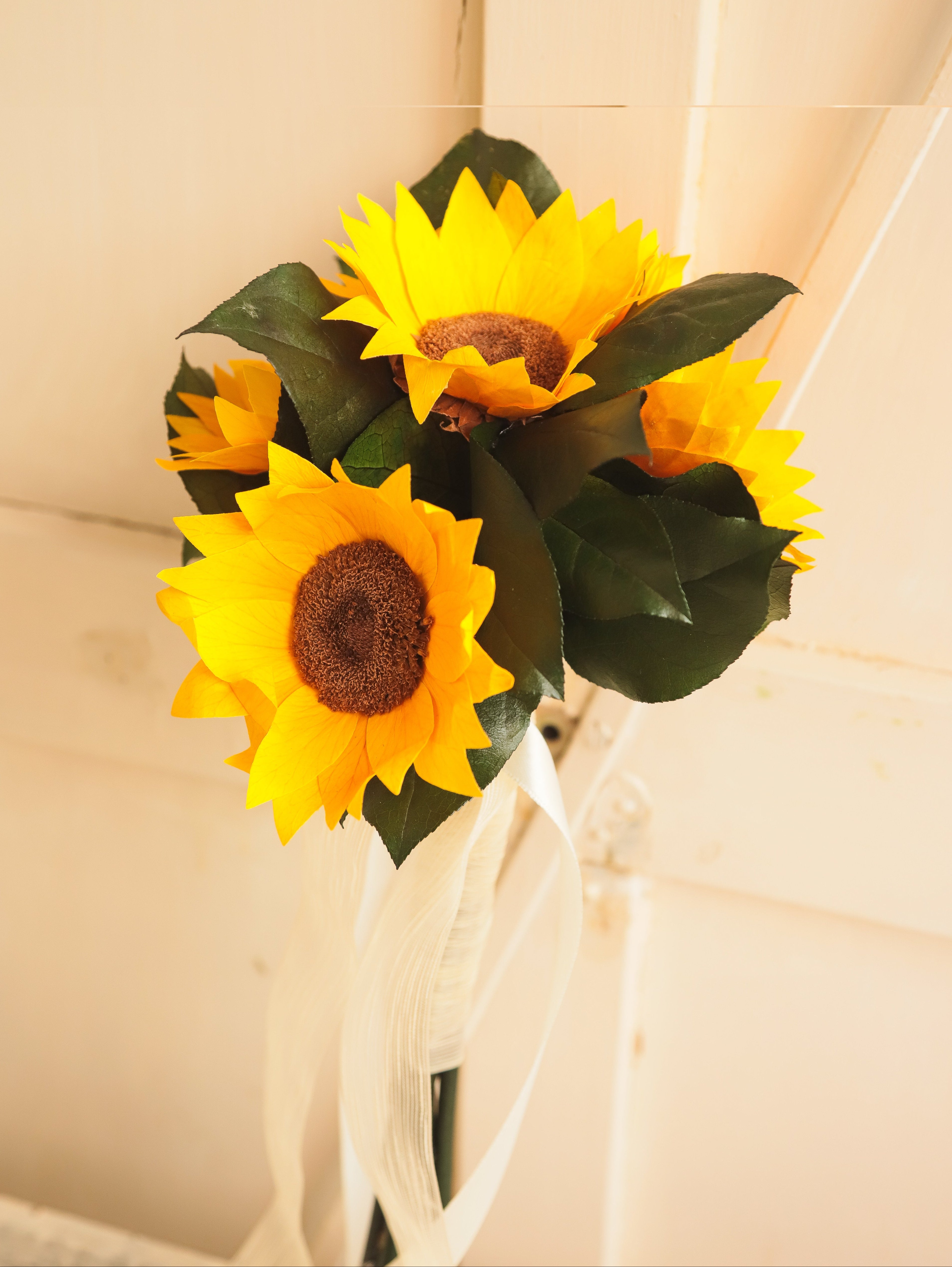 Ramo de novia girasoles