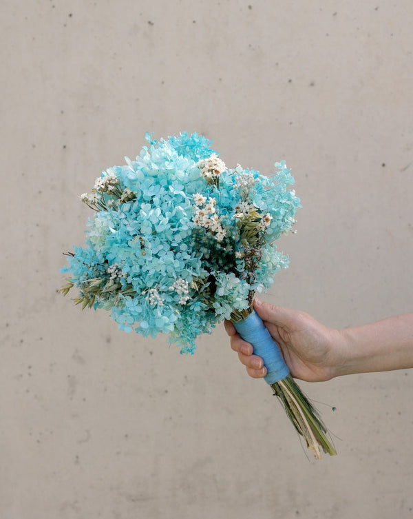 Bouquet hortensias azules