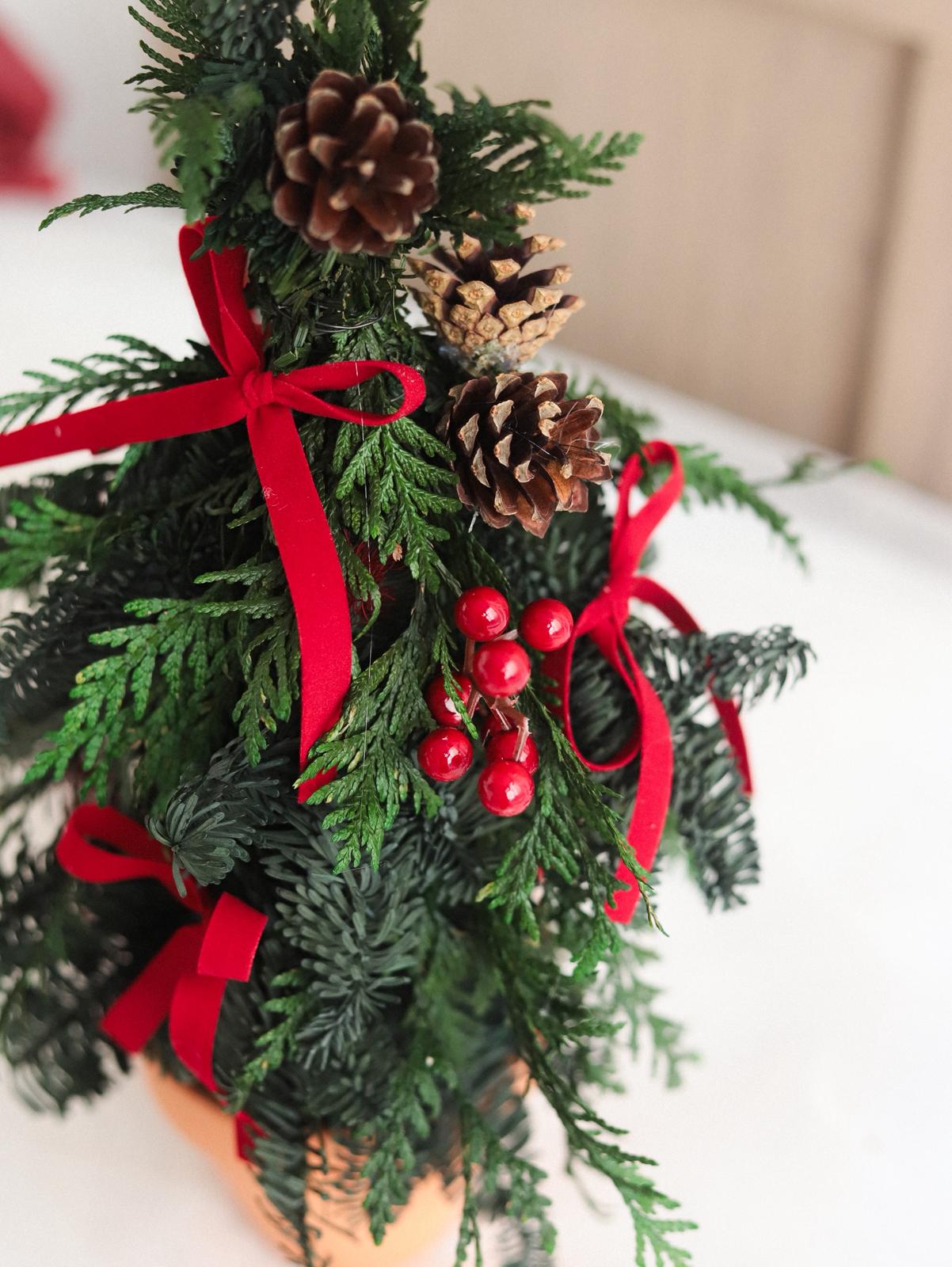 Arbol navideño pino preservado
