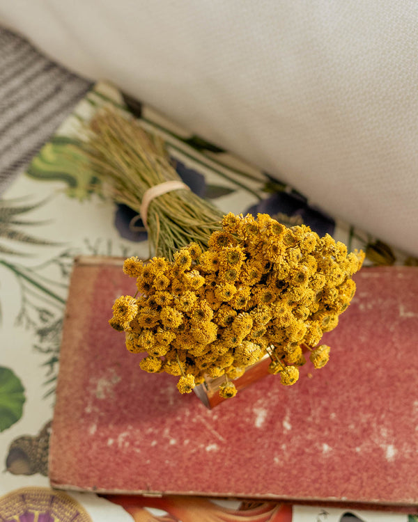 Corona de flores preservadas niña - Hortensias - Camomile Bouquet